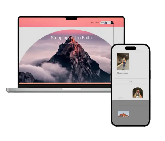 Sidney's Adventures website before redesign showing outdated layout