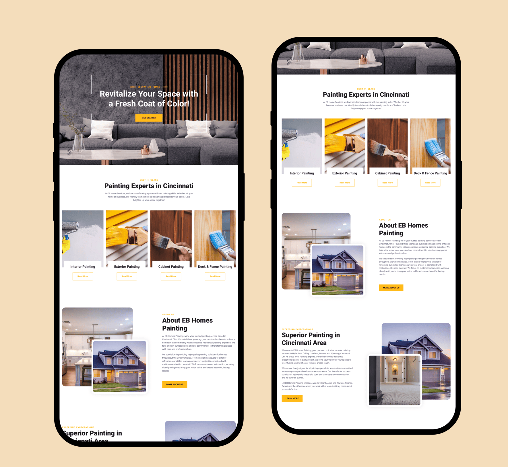 eb homes painting website