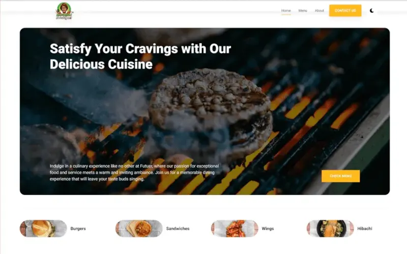 The Dats Right Food Truck website built by Cincinnati Web Designs
