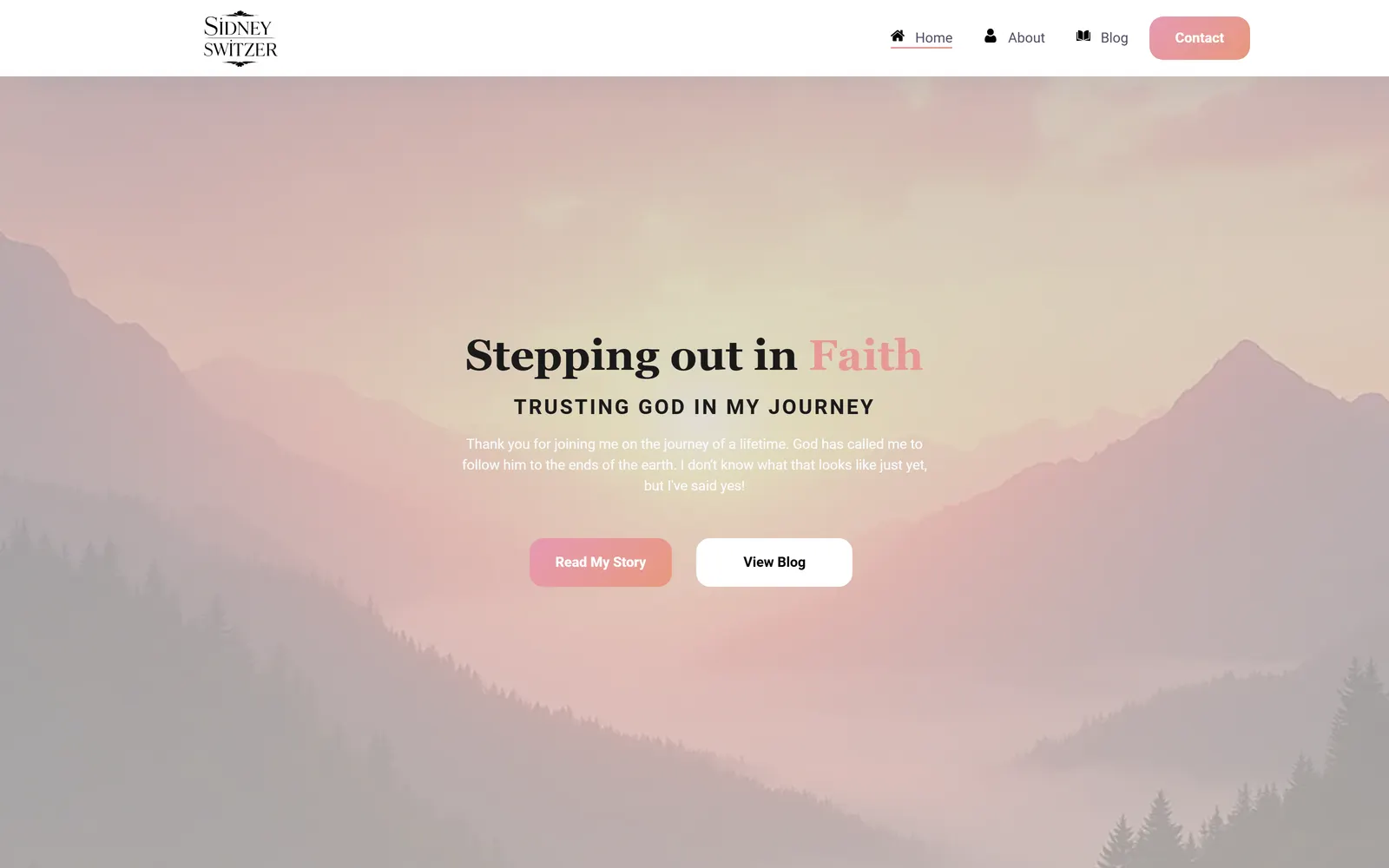 The Sidney's Adventures website on a desktop screen