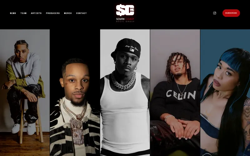 The South Coast Music Group website