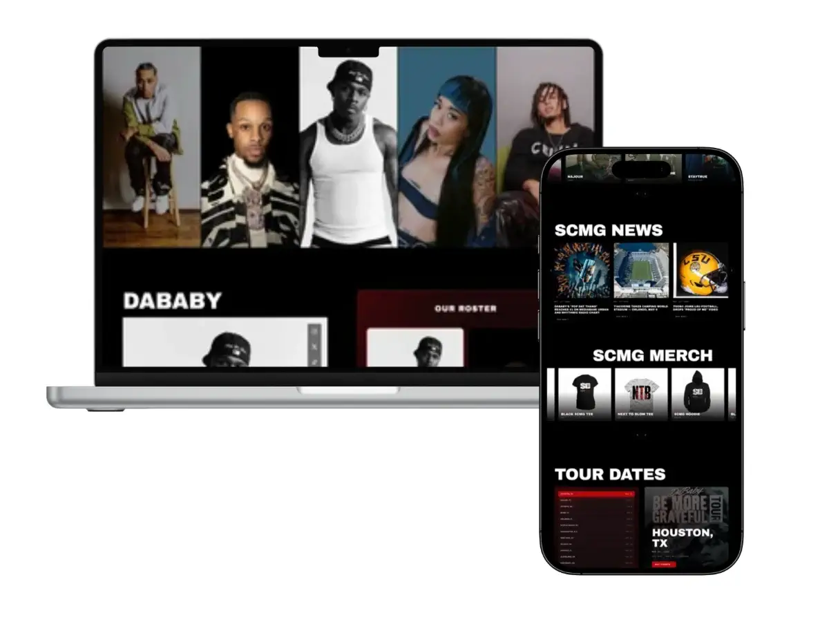 South Coast Music Group artist management website design