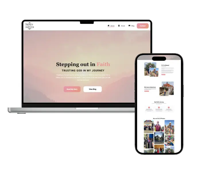 Sidney's Adventures website after redesign with modern design